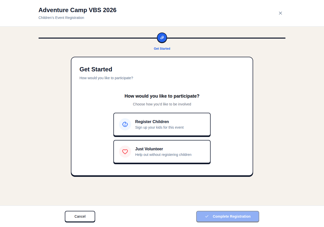 Add-on selection showing T-Shirt with size dropdown, Snack Pack, and Water Bottle options